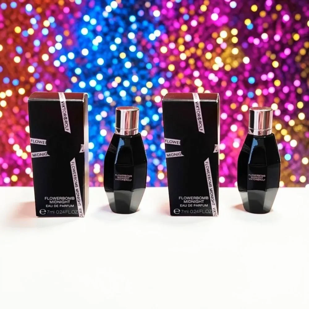 LOT OF 2 VIKTOR & ROLF FLOWERBOMB MIDNIGHT EDP 0.24oz/ 7ml Brand New In Box